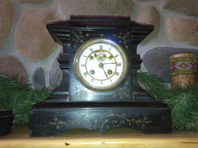 Black Onyx Mantel Clock