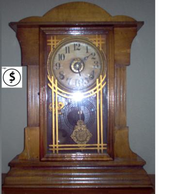 Mantel clock with logo