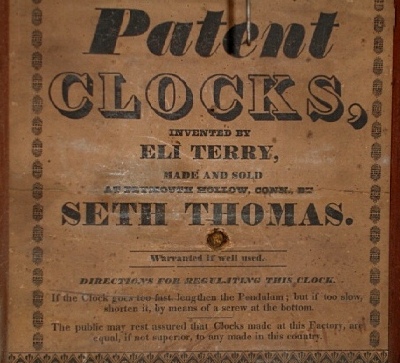 Pre-1865 Seth Thomas Label