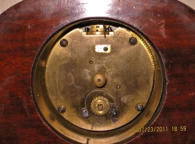 Back of clock