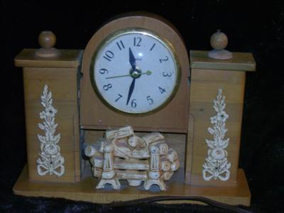 Fireplace clock