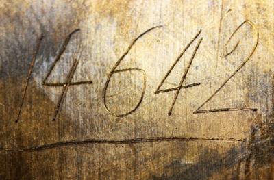 Inscribed number on movement
