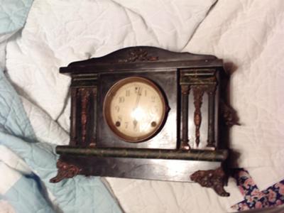 Sessions Black Mantel Clock