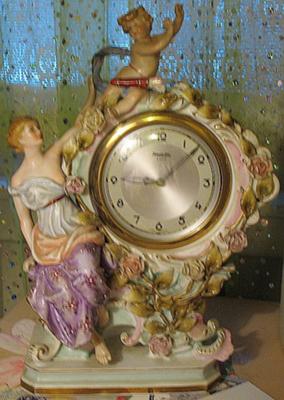 Porcelain Clock With Forestville Dial.