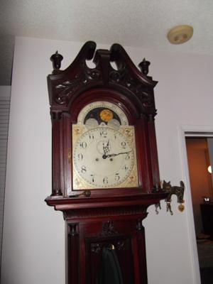 Grandfather clock top
