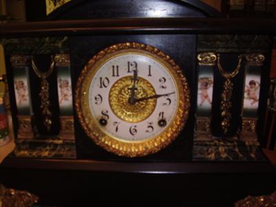 Ingraham Black Mantel Clock