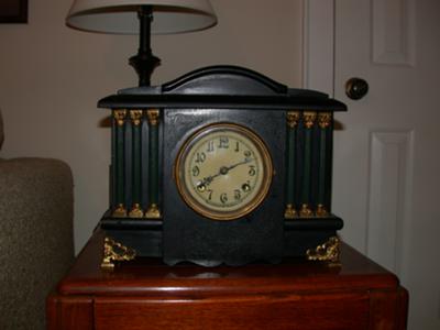 Black Mantel Clock by New Haven Clock Co.