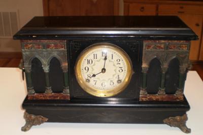 Black Mantel Clock by Sessions