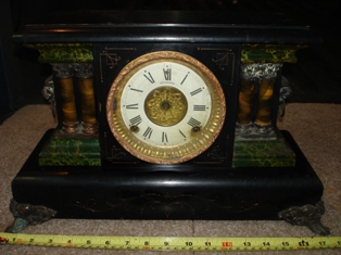 Sessions Black Mantel Clock