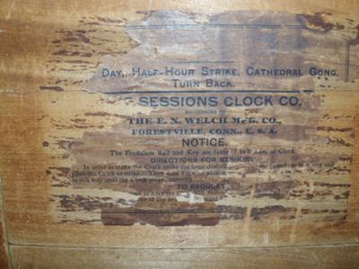 What is left of the clock's label