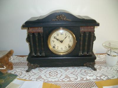 Sessions Black Mantel Clock