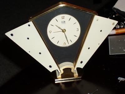 Front of clock open