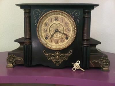 Gilbert Black Mantel Clock