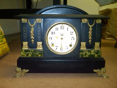 Ingraham Black Mantel Clock