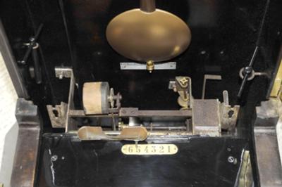 View looking down onto the punch mechanism