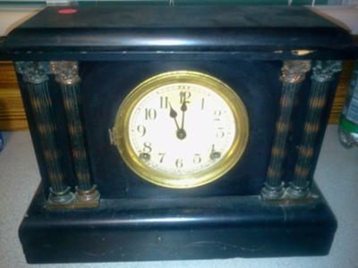 Sessions Black Mantel Clock