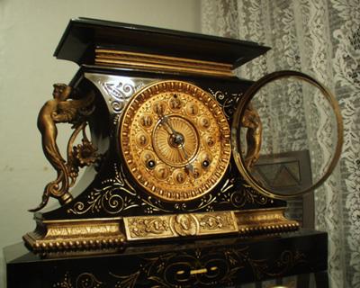 Ansonia iron mantle clock 1800's