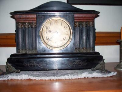 Waterbury Black Mantel Clock